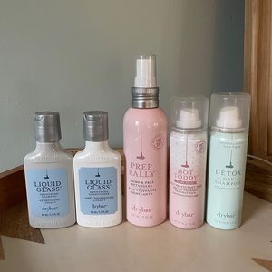 drybar smoothing set - shampoo, conditioner, heat protectant, dry shampoo
